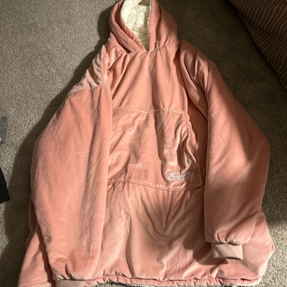 Comfy Oversized Pink Hoodie Sweater